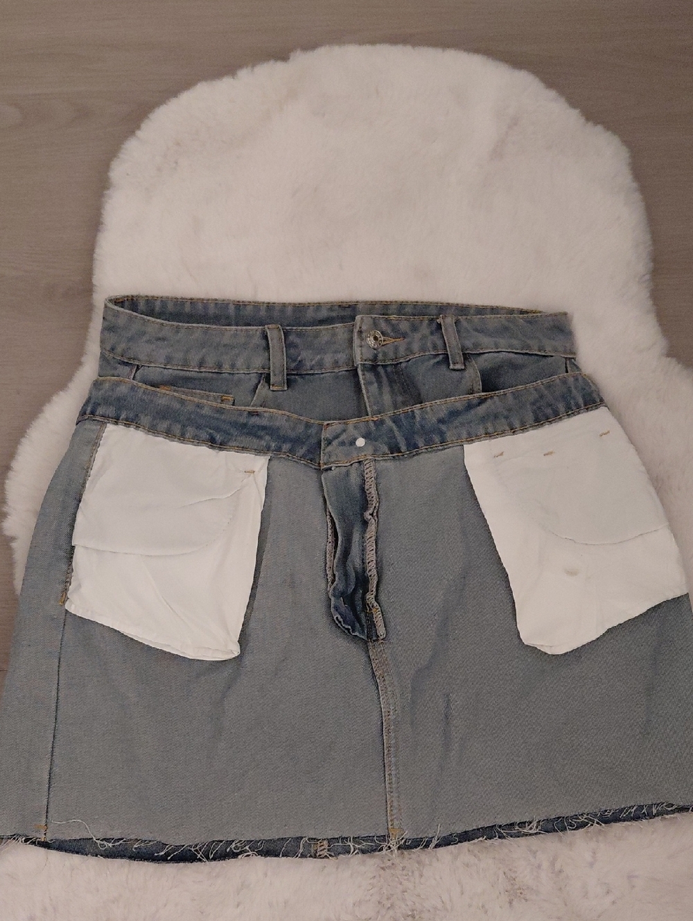 Women’s Light Blue Denim Mini Skirt